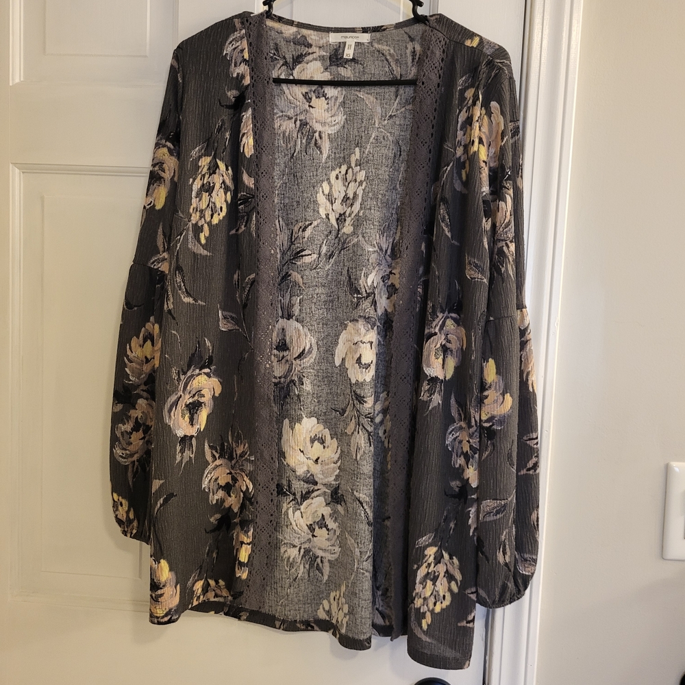 Maurices Floral Gray Tunic